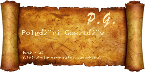 Polgári Gusztáv névjegykártya