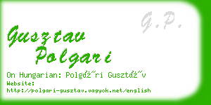 gusztav polgari business card